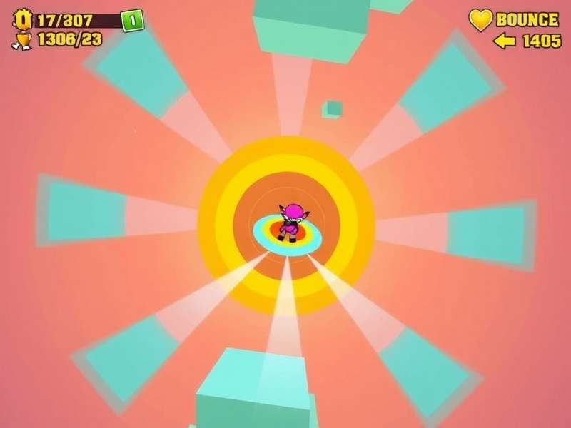 Bounce Vortex Hero gameplay screenshot showing bounce mechanics